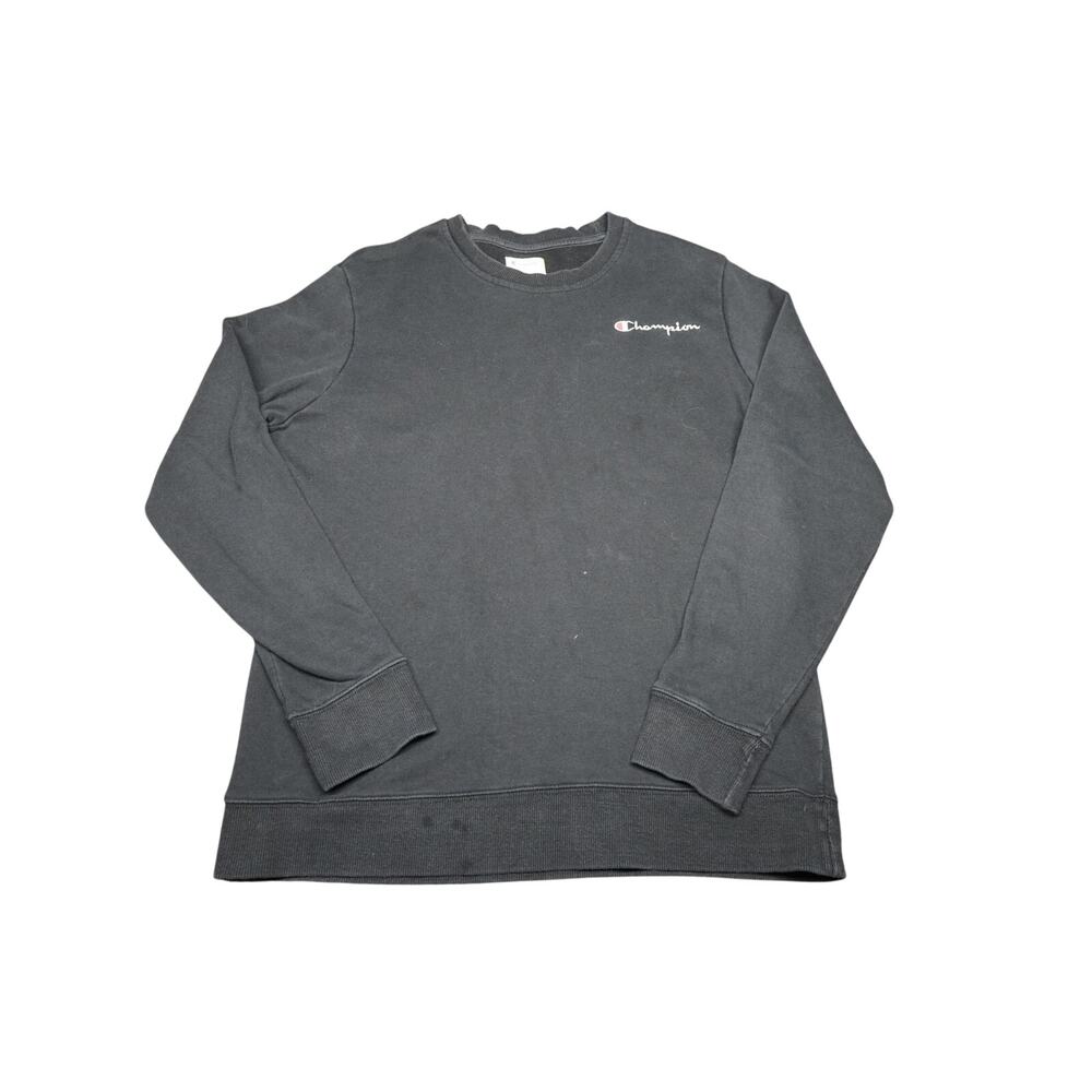 Champion Men’s Black Pullover Crewneck Sweatshirt Size Med